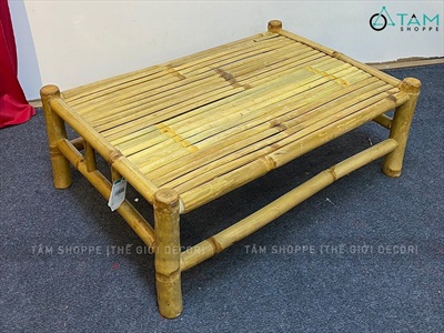 Bàn tre ngồi bệt kiểu Nhật hàng đẹp sơn keo loại 01 BANGHE-02
