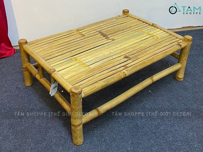 Bàn tre ngồi bệt kiểu Nhật hàng đẹp sơn keo loại 01 BANGHE-02