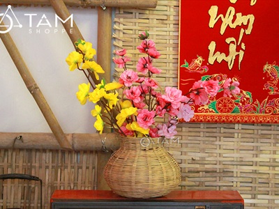 Giỏ tre đựng cua có quai xách 3 size GIO-TRE-01