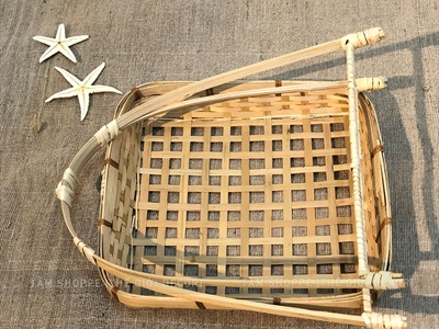 Giỏ tre vuông đan thưa đế rời chữ A GIO-TRE-02