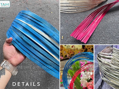 Phên tre uốn dẻo bản 15cm dài 3m [Đủ màu - Hàng đẹp] PHENTRE-01