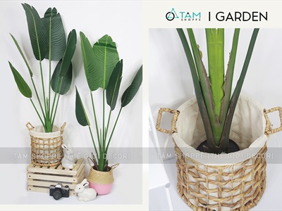 Sọt lục bình tròn đan thưa có vải lót 2 size SOT-LB-01