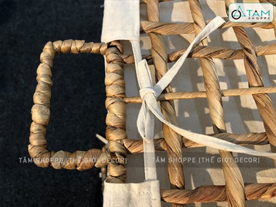 Sọt lục bình vuông đan thưa có vải lót 2 size SOT-LB-02