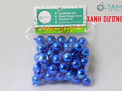 Bịch 48 trái châu Noel nhí sáng bóng [ĐK2cm - cũng cỡ] TRAICHAU-38