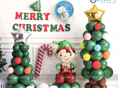 Bong bóng kiếng cậu bé lính chì Noel 85cm BBK-NOEL-02