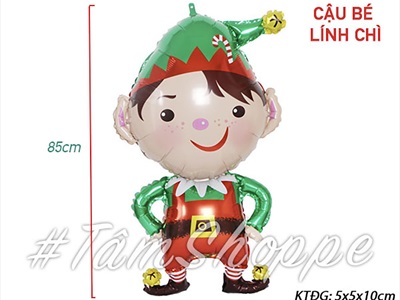 Bong bóng kiếng cậu bé lính chì Noel 85cm BBK-NOEL-02