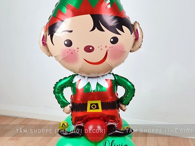 Bong bóng kiếng cậu bé lính chì Noel 85cm BBK-NOEL-02