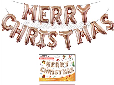 Bong bóng kiếng chữ MERRY CHRISTMAS 30cm BBK-NOEL-01