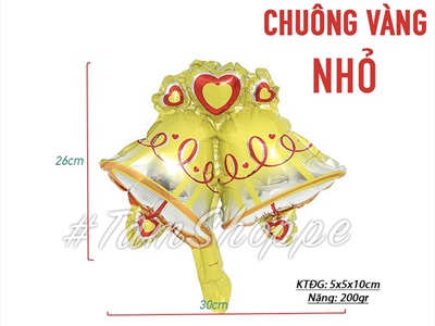 Bong bóng kiếng hình chuông Noel 2 cỡ BBK-NOEL-08