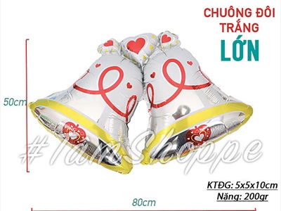 Bong bóng kiếng hình chuông Noel 2 cỡ BBK-NOEL-08