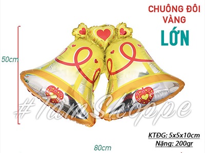 Bong bóng kiếng hình chuông Noel 2 cỡ BBK-NOEL-08