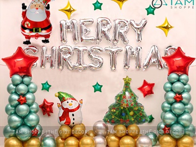 Bong bóng kiếng hình cây thông Noel 50cm BBK-NOEL-09