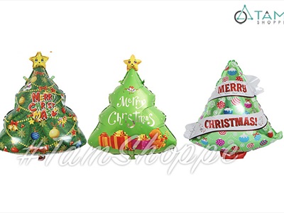 Bong bóng kiếng hình cây thông Noel 50cm BBK-NOEL-09