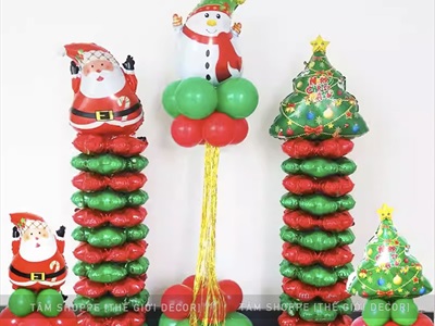 Bong bóng kiếng hình cây thông Noel 50cm BBK-NOEL-09