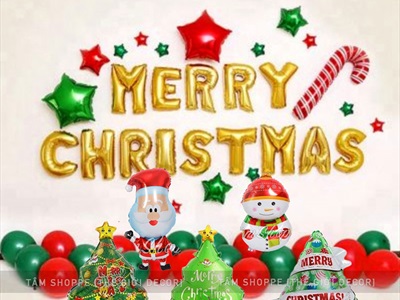 Bong bóng kiếng hình cây thông Noel 50cm BBK-NOEL-09