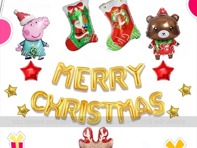 Bong bóng kiếng hình chiếc vớ Noel 50cm BBK-NOEL-10