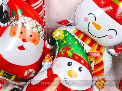Bong bóng kiếng Noel 6 kiểu cao 40-60cm BBK-NOEL-04