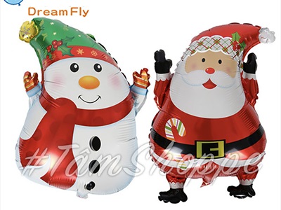 Bong bóng kiếng Noel 6 kiểu cao 40-60cm BBK-NOEL-04