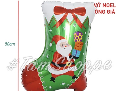 Bong bóng kiếng Noel 6 kiểu cao 40-60cm BBK-NOEL-04