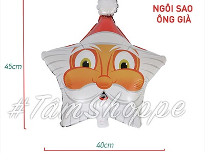 Bong bóng kiếng Noel 6 kiểu cao 40-60cm BBK-NOEL-04