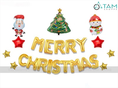 Bong bóng kiếng Noel 6 kiểu thú hoạt hình cao 55-65cm BBK-NOEL-06