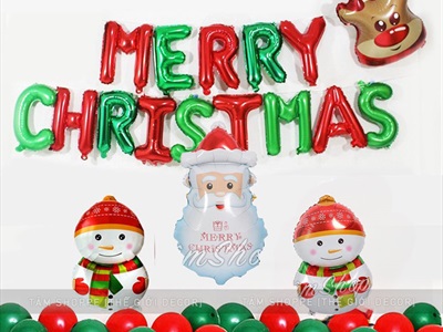 Bong bóng kiếng Noel 6 kiểu thú hoạt hình cao 55-65cm BBK-NOEL-06