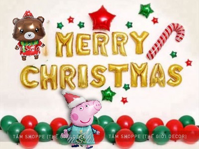 Bong bóng kiếng Noel 6 kiểu thú hoạt hình cao 55-65cm BBK-NOEL-06