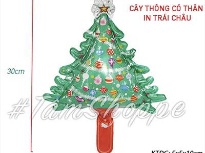 Bong bóng kiếng Noel 8 kiểu cao 25-35cm BBK-NOEL-05