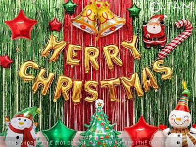 Bong bóng kiếng Noel 8 kiểu cao 25-35cm BBK-NOEL-05