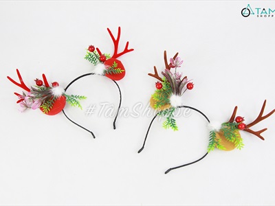 Cài tóc Noel sừng tuần lộc thần rừng CAITOC-NOEL-01