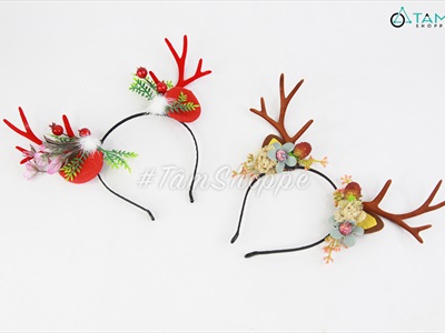 Cài tóc Noel sừng tuần lộc thần rừng CAITOC-NOEL-01
