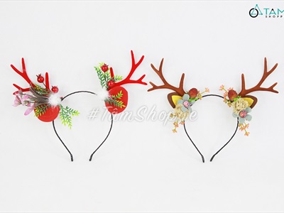 Cài tóc Noel sừng tuần lộc thần rừng CAITOC-NOEL-01
