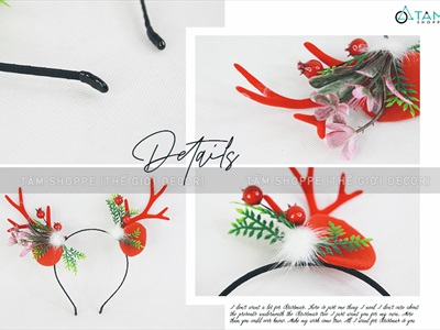 Cài tóc Noel sừng tuần lộc thần rừng CAITOC-NOEL-01