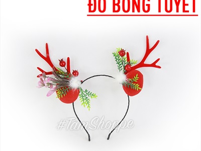 Cài tóc Noel sừng tuần lộc thần rừng CAITOC-NOEL-01