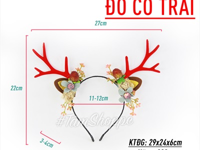 Cài tóc Noel sừng tuần lộc thần rừng CAITOC-NOEL-01