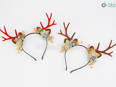Cài tóc Noel sừng tuần lộc thần rừng CAITOC-NOEL-01