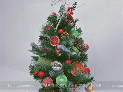 Cây thông Noel nhỏ để bàn lá xanh [Nhiều kiểu - Cao 38-60cm] X-TREE-04