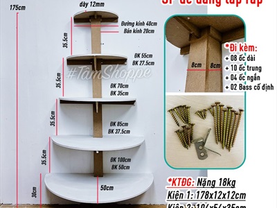 [Hàng ORDER] Cây thông Noel kệ gỗ bán nguyệt 5 tầng áp tường cao 175cm X-TREE-41