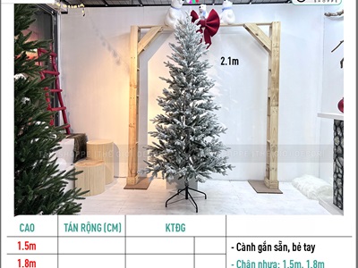 Cây thông Noel lá PE+PVC tán gọn [Cao 1m5-2m4] X-TREE-LP-KT