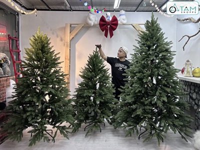 Cây thông Noel lá PE+PVC tán vừa [Cao 1m5-2m] X-TREE-LP-NAN