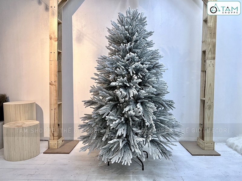 Cây thông Noel lá rũ phủ tuyết lá PE + PVC [Cao 1m5-2m4] X-TREE-LP-WL-HS