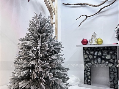 Cây thông Noel lá rũ phủ tuyết lá PE + PVC [Cao 1m5-2m4] X-TREE-LP-WL-HS