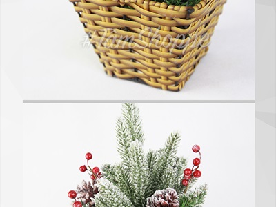 Cây thông Noel nhỏ để bàn phủ tuyết [Nhiều kiểu - Cao 45-60cm] X-TREE-03
