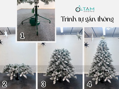 Cây thông Noel phủ tuyết A4 [Cao 1m5-4m5] X-TREE-17