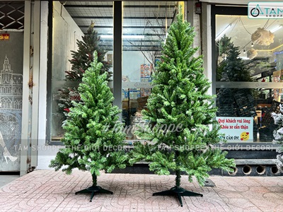 Cây thông Noel xanh trơn 1 loại lá đầu tròn [Cao 1m5-4m5] X-TREE-14