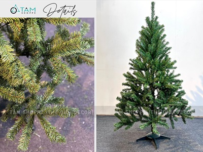 Cây thông Noel xanh trơn 1 loại lá đầu tròn [Cao 1m5-4m5] X-TREE-14
