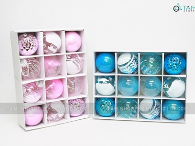 Hộp 12 trái châu Noel thạch Jelly 6 kiểu ĐK8cm TRAICHAU-23