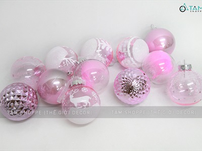 Hộp 12 trái châu Noel thạch Jelly 6 kiểu ĐK8cm TRAICHAU-23