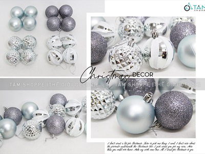 Hộp 16 trái châu Noel 4 kiểu ngẫu nhiên ĐK6cm TRAICHAU-24