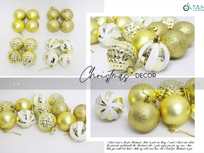 Hộp 16 trái châu Noel 4 kiểu ngẫu nhiên ĐK6cm TRAICHAU-24